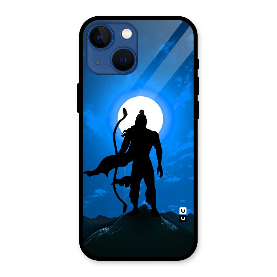 Lord Ram Illustration Glass Back Case for iPhone 13 Mini