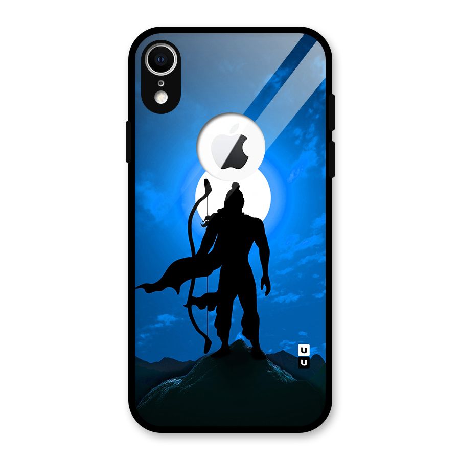 Lord Ram Illustration Glass Back Case for iPhone XR Logo Cut