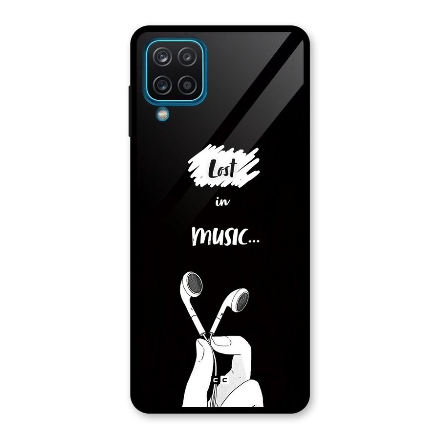 Lost In Music Glass Back Case for Galaxy A12