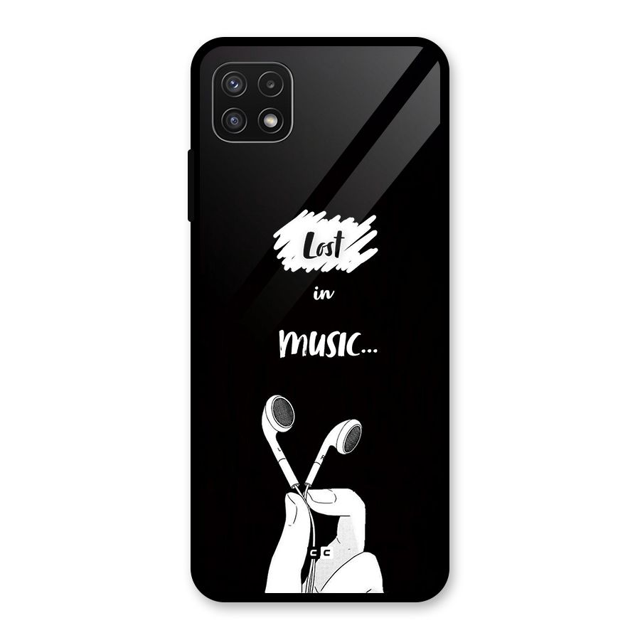 Lost In Music Glass Back Case for Galaxy A22 5G