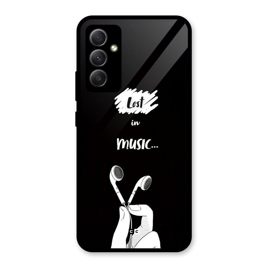 Lost In Music Glass Back Case for Galaxy A34
