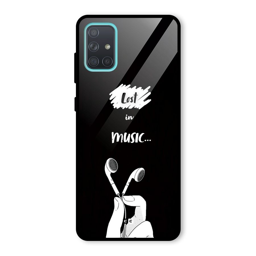 Lost In Music Glass Back Case for Galaxy A71