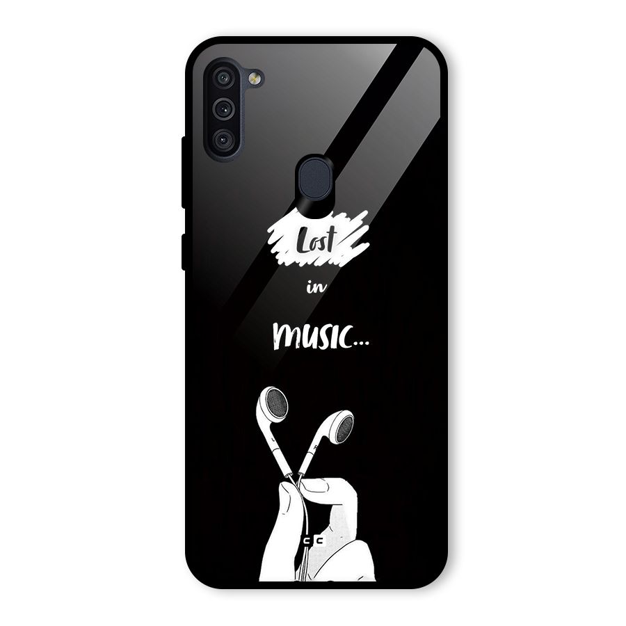 Lost In Music Glass Back Case for Galaxy M11