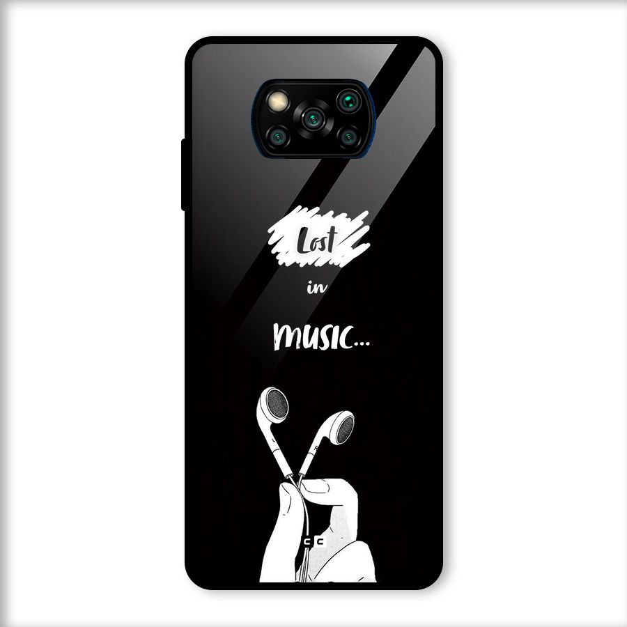 Lost In Music Glass Back Case for Poco X3