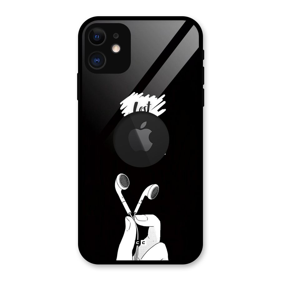 Lost In Music Glass Back Case for iPhone 11 Logo Cut