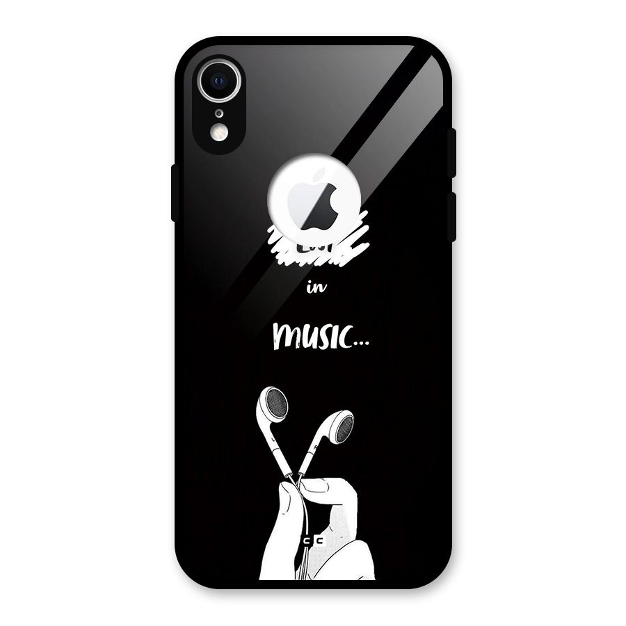 Lost In Music Glass Back Case for iPhone XR Logo Cut
