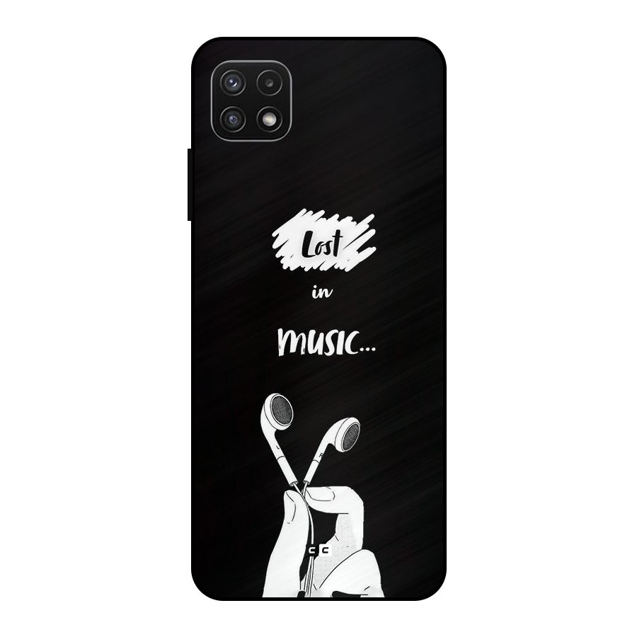 Lost In Music Metal Back Case for Galaxy A22 5G