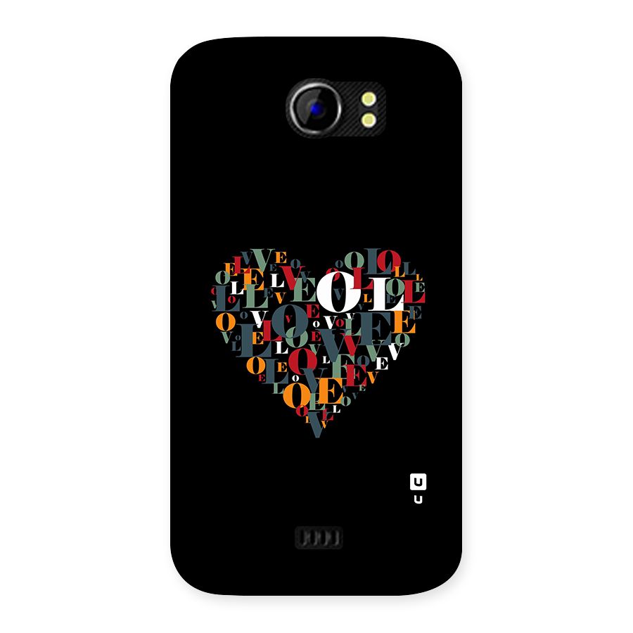 Love Abstract Heart Art Back Case for Canvas 2 A110