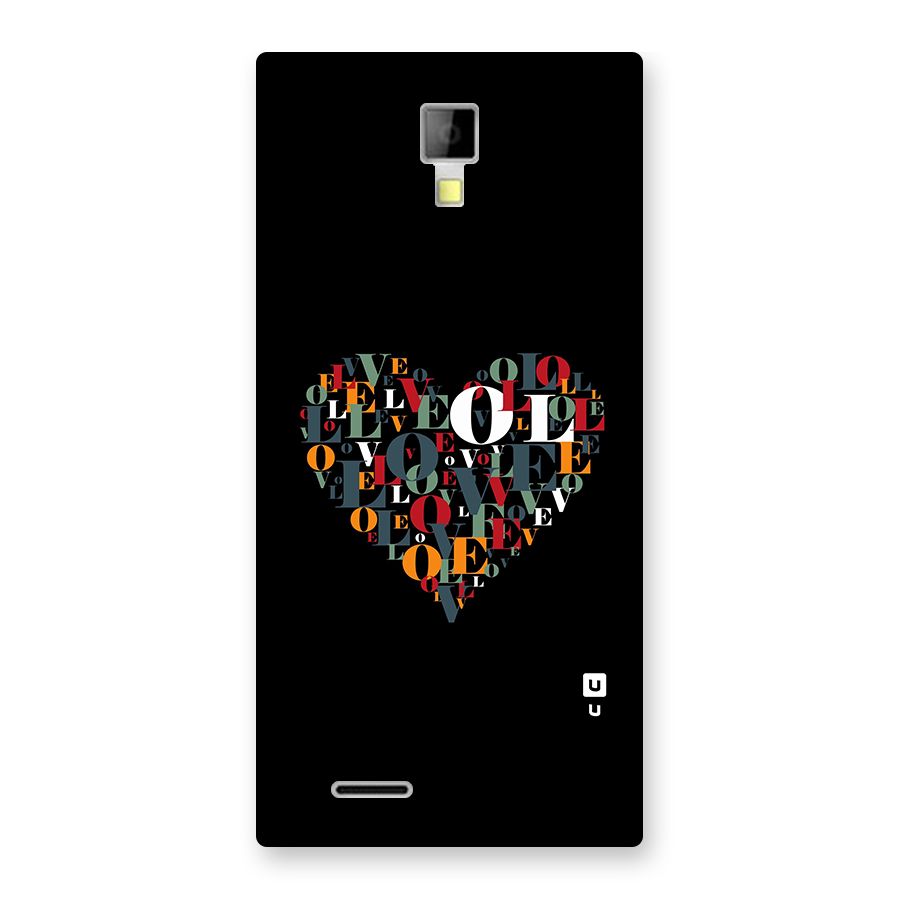 Love Abstract Heart Art Back Case for Canvas Xpress A99