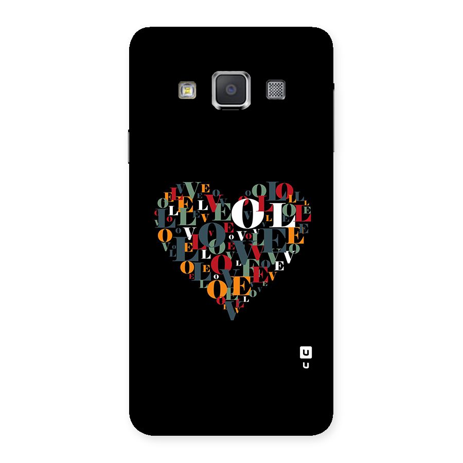 Love Abstract Heart Art Back Case for Galaxy A3