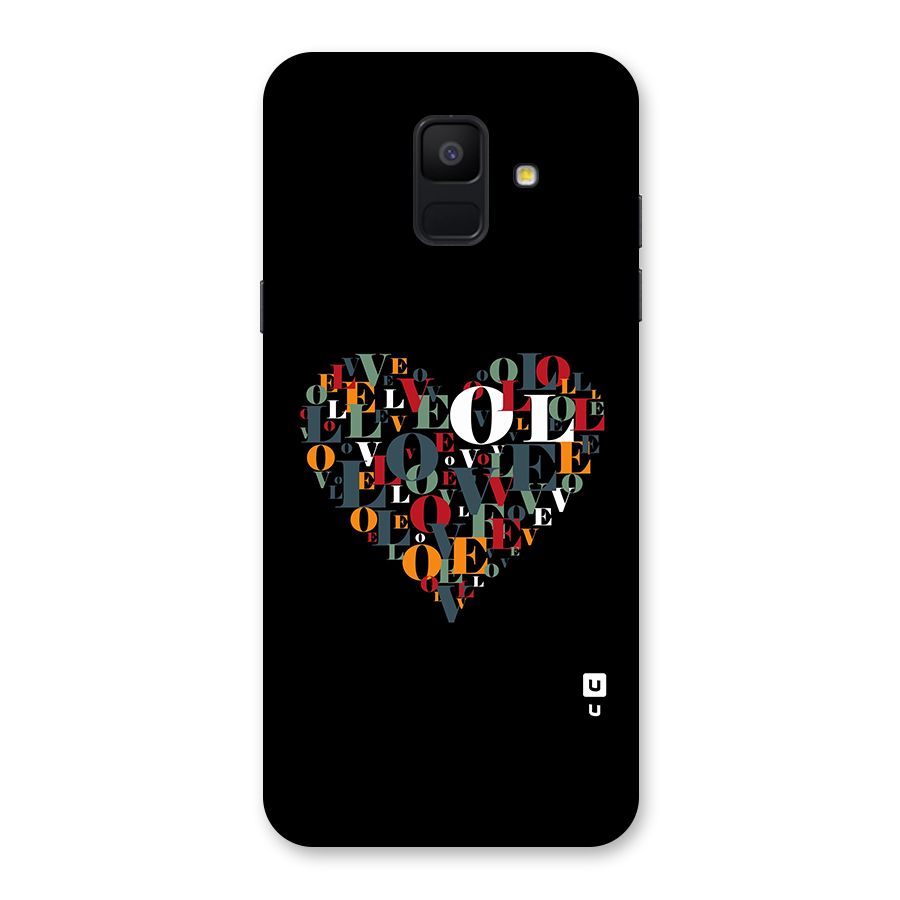 Love Abstract Heart Art Back Case for Galaxy A6 (2018)