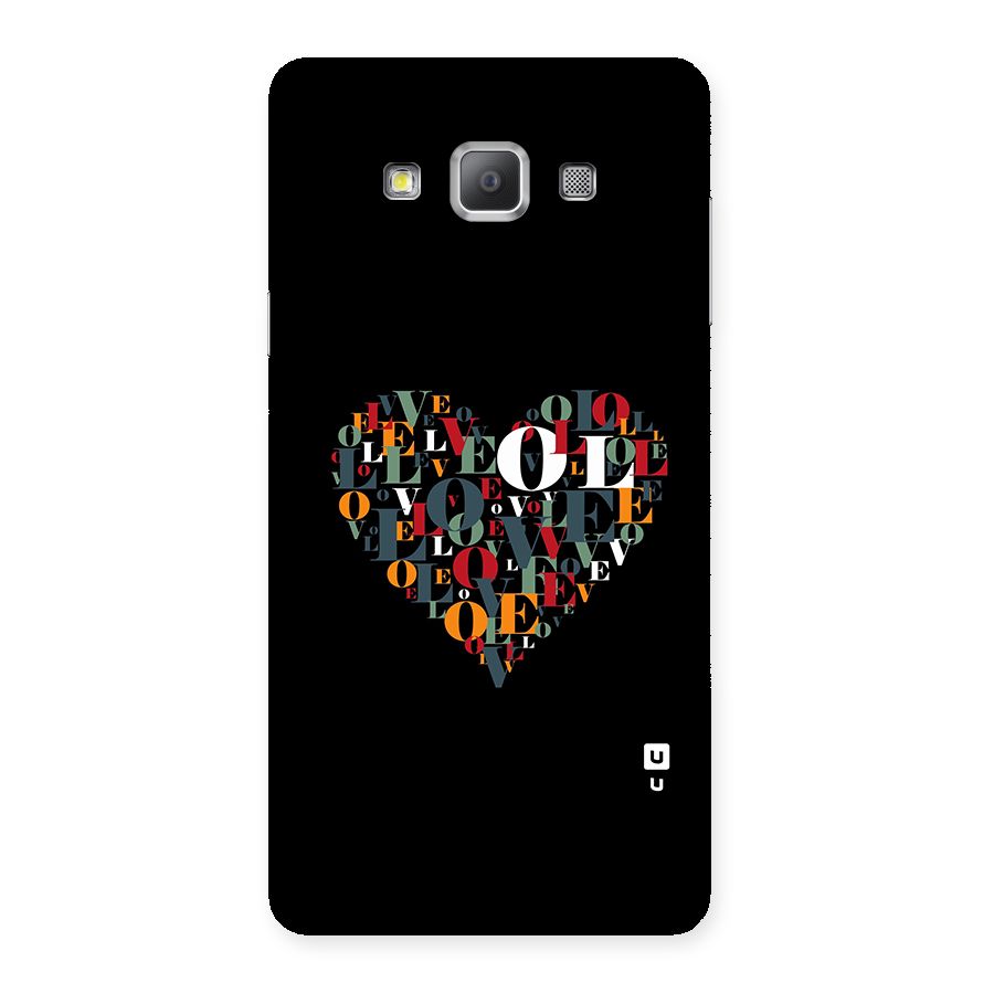 Love Abstract Heart Art Back Case for Galaxy A7