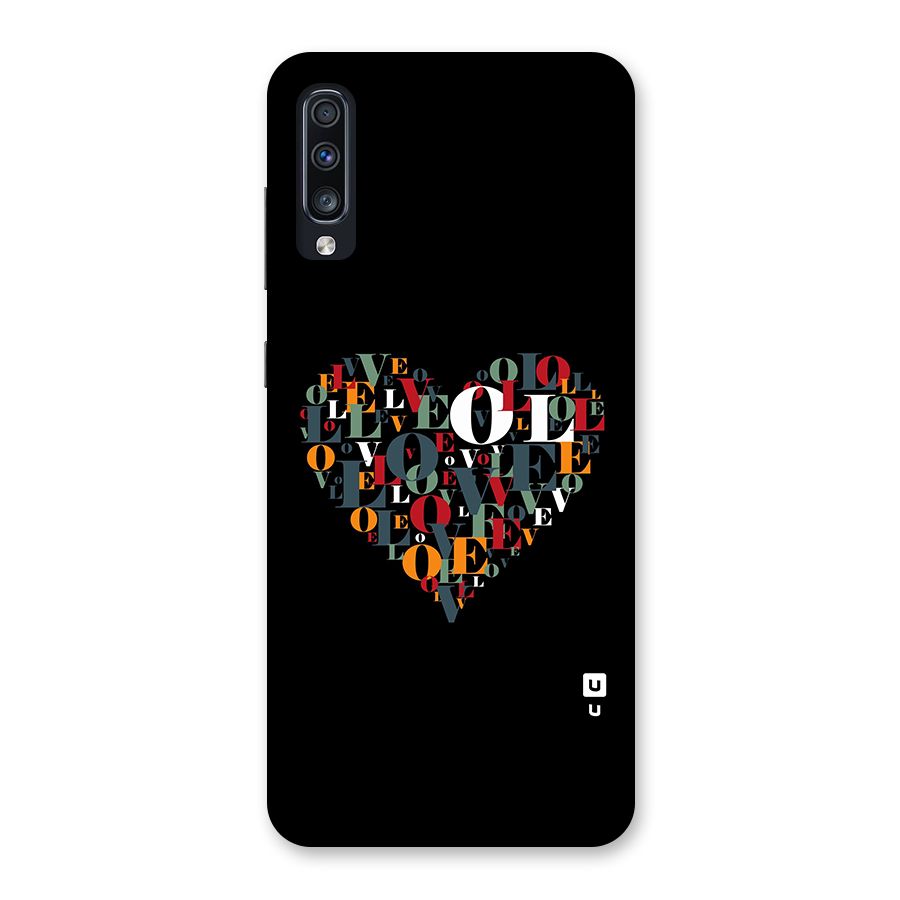 Love Abstract Heart Art Back Case for Galaxy A70