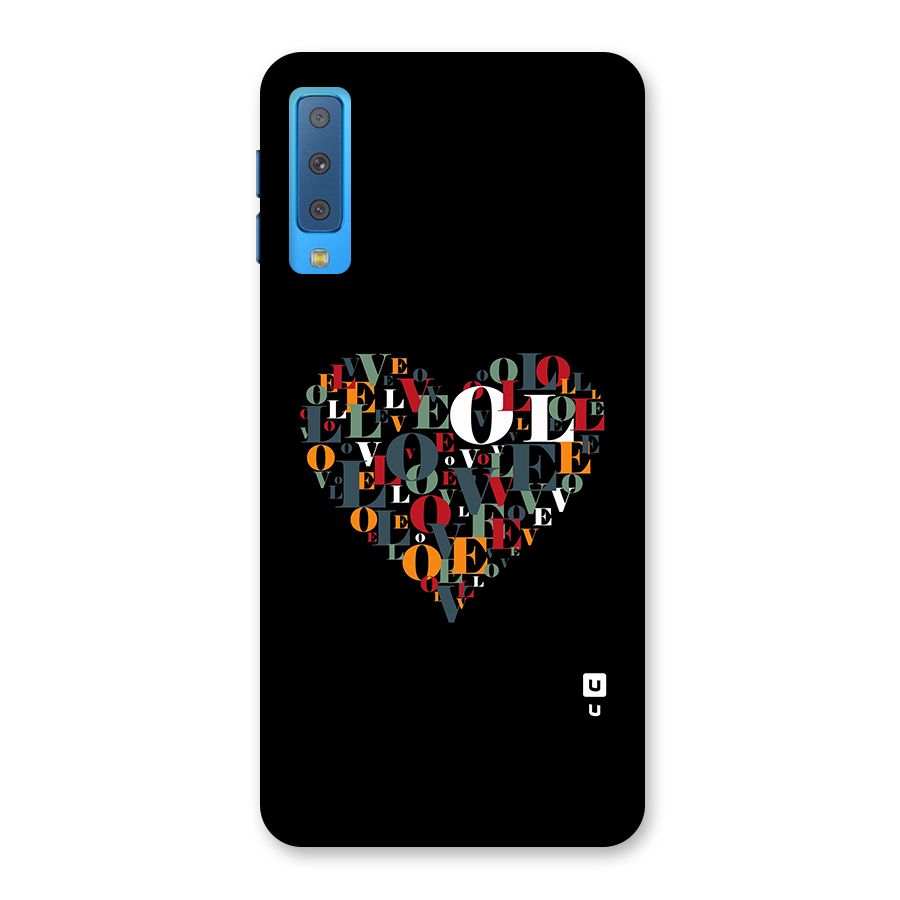 Love Abstract Heart Art Back Case for Galaxy A7 (2018)