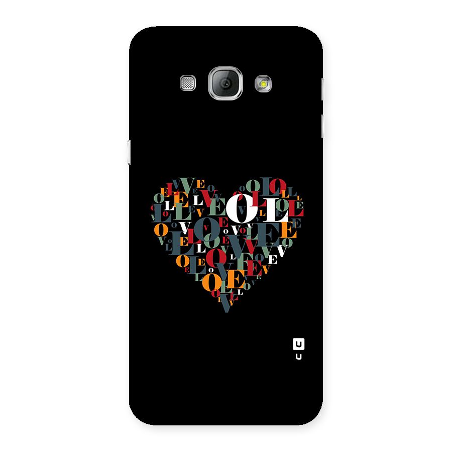Love Abstract Heart Art Back Case for Galaxy A8