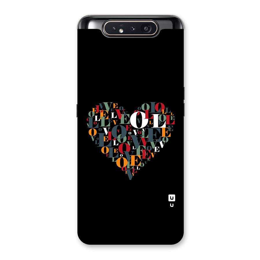 Love Abstract Heart Art Back Case for Galaxy A80