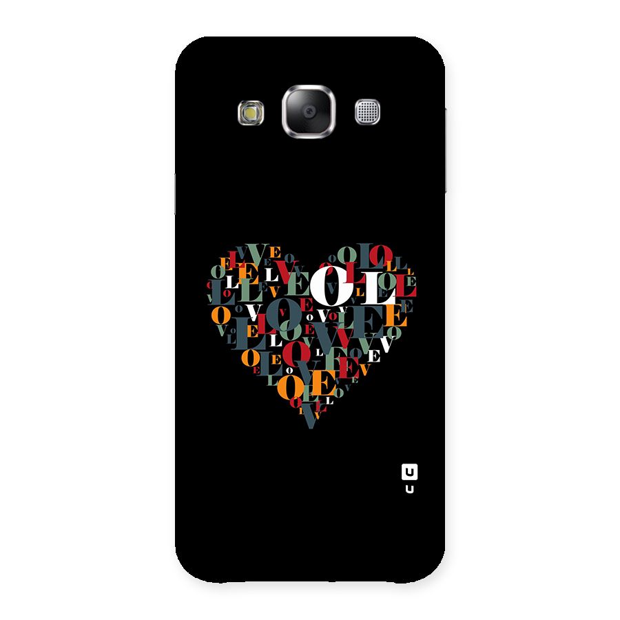Love Abstract Heart Art Back Case for Galaxy E5