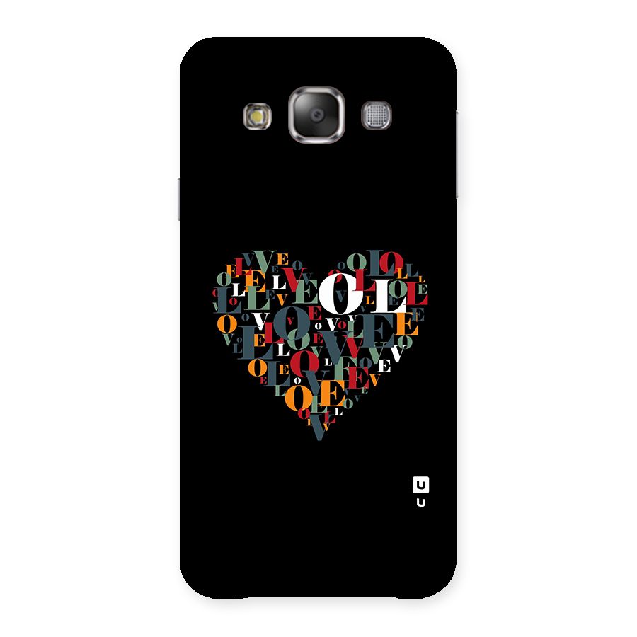 Love Abstract Heart Art Back Case for Galaxy E7
