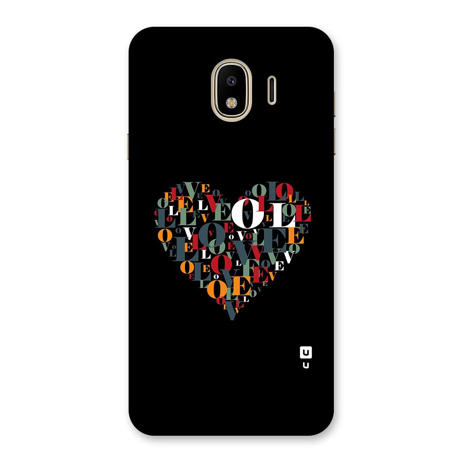 Love Abstract Heart Art Back Case for Galaxy J4