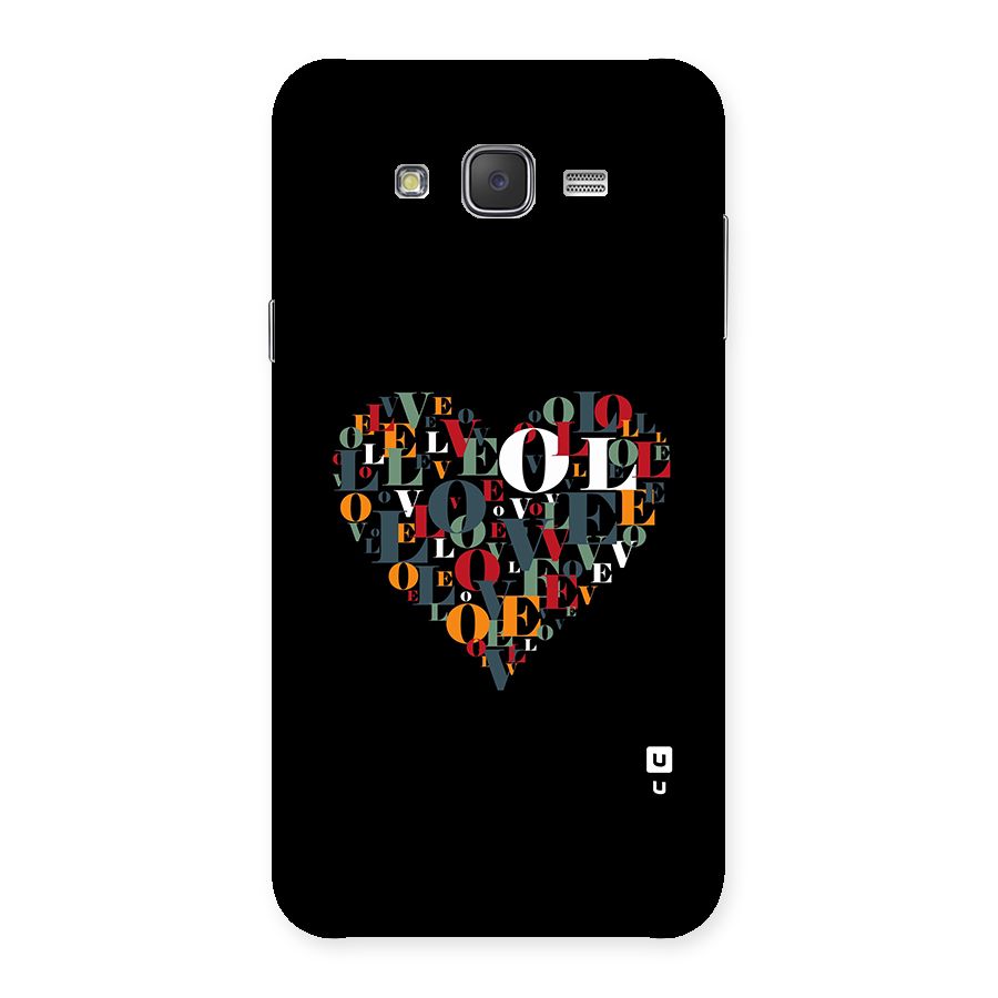 Love Abstract Heart Art Back Case for Galaxy J7