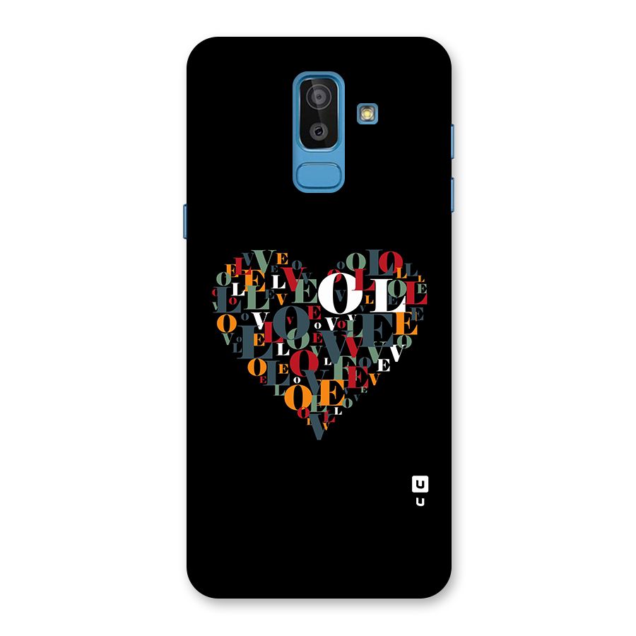 Love Abstract Heart Art Back Case for Galaxy J8