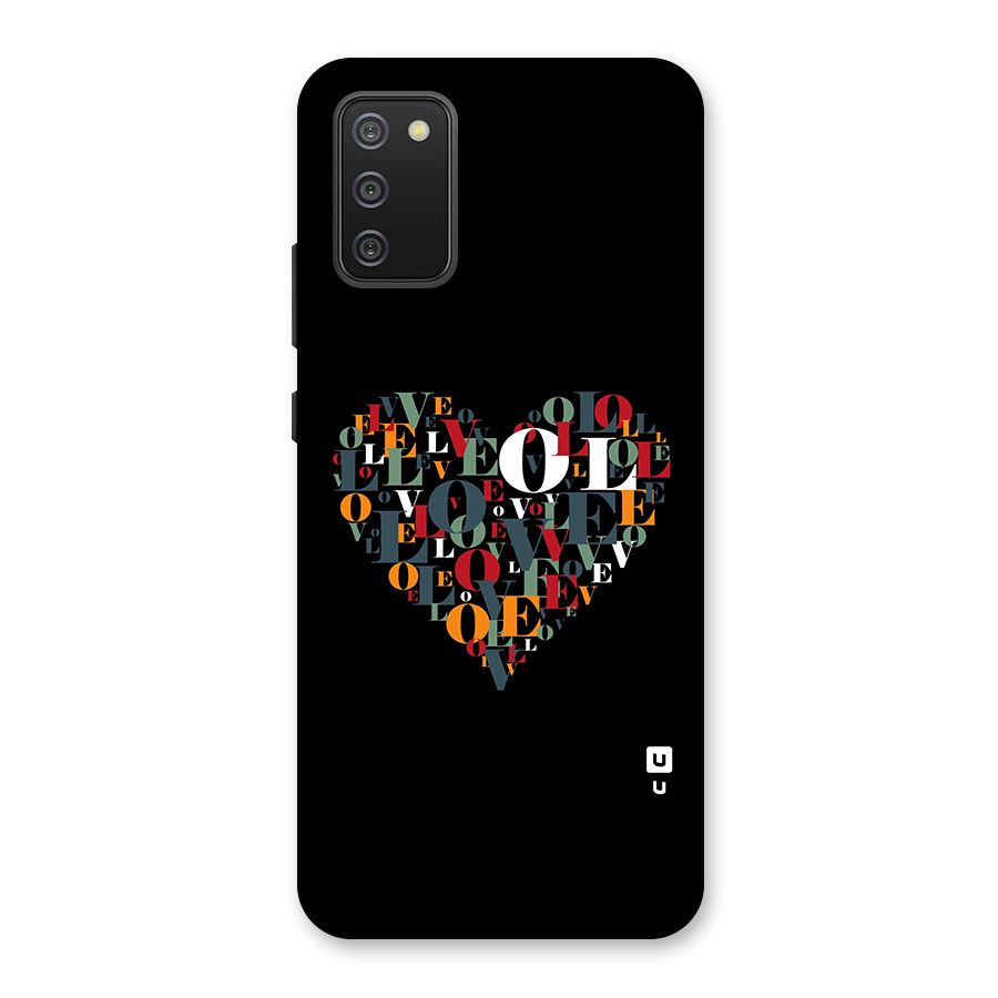 Love Abstract Heart Art Back Case for Galaxy M02s