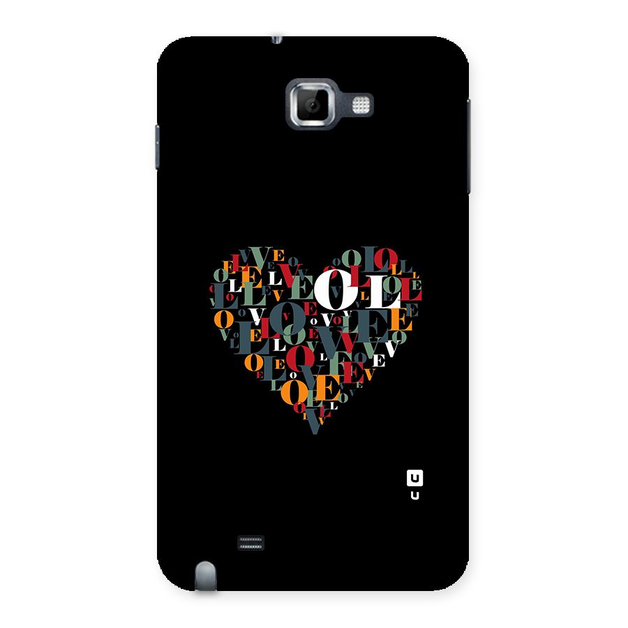 Love Abstract Heart Art Back Case for Galaxy Note