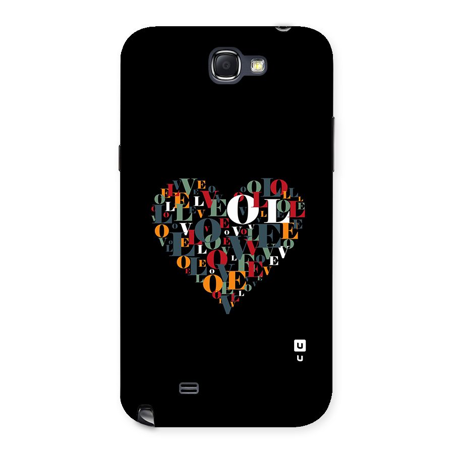 Love Abstract Heart Art Back Case for Galaxy Note 2