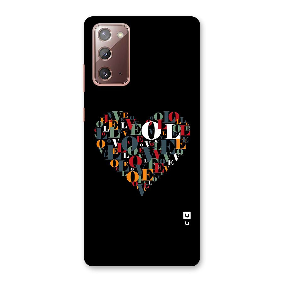 Love Abstract Heart Art Back Case for Galaxy Note 20