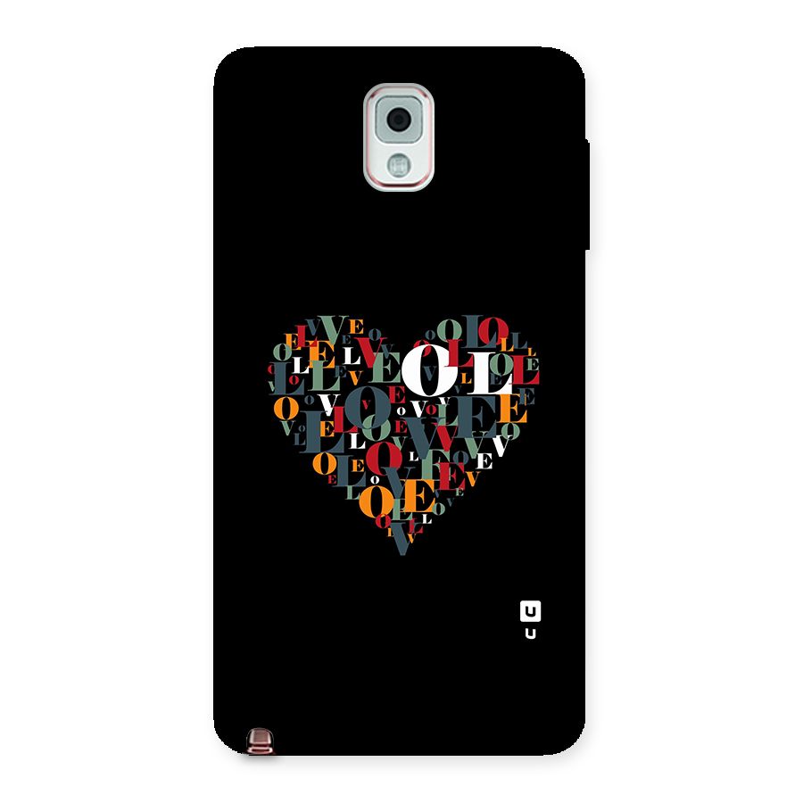 Love Abstract Heart Art Back Case for Galaxy Note 3