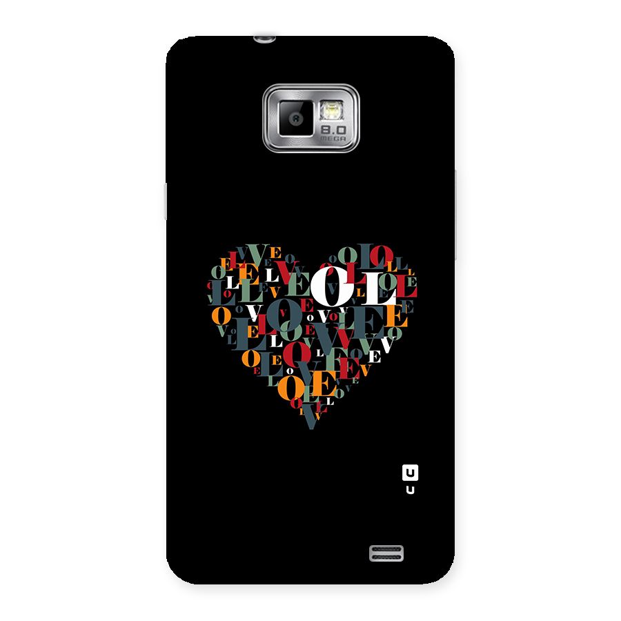 Love Abstract Heart Art Back Case for Galaxy S2