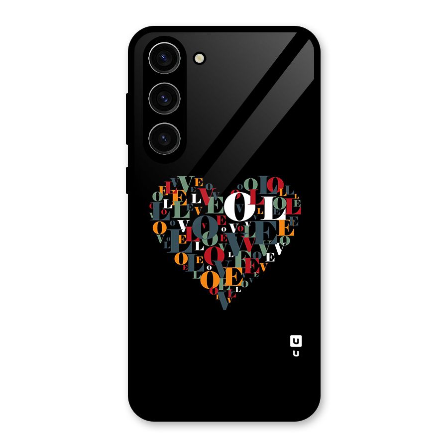 Love Abstract Heart Art Glass Back Case for Galaxy S23 Plus