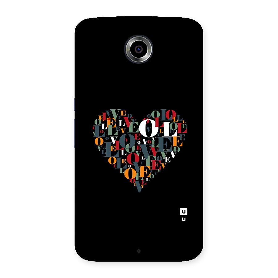 Love Abstract Heart Art Back Case for Google Nexus 6