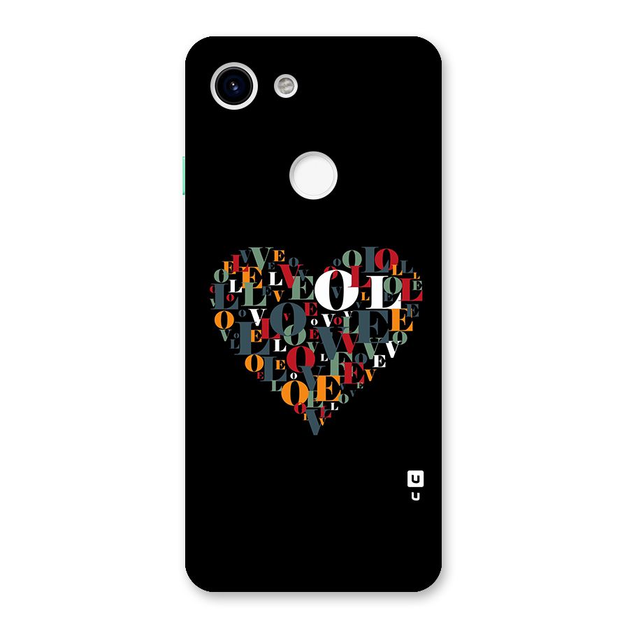 Love Abstract Heart Art Back Case for Google Pixel 3