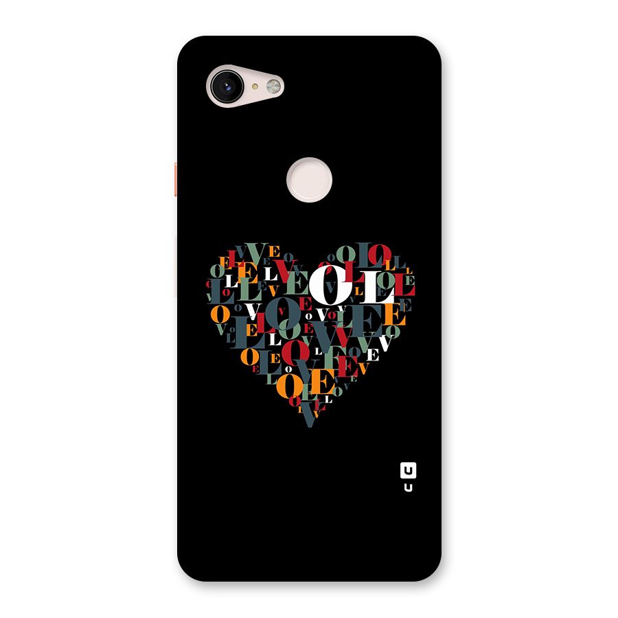 Love Abstract Heart Art Back Case for Google Pixel 3 XL