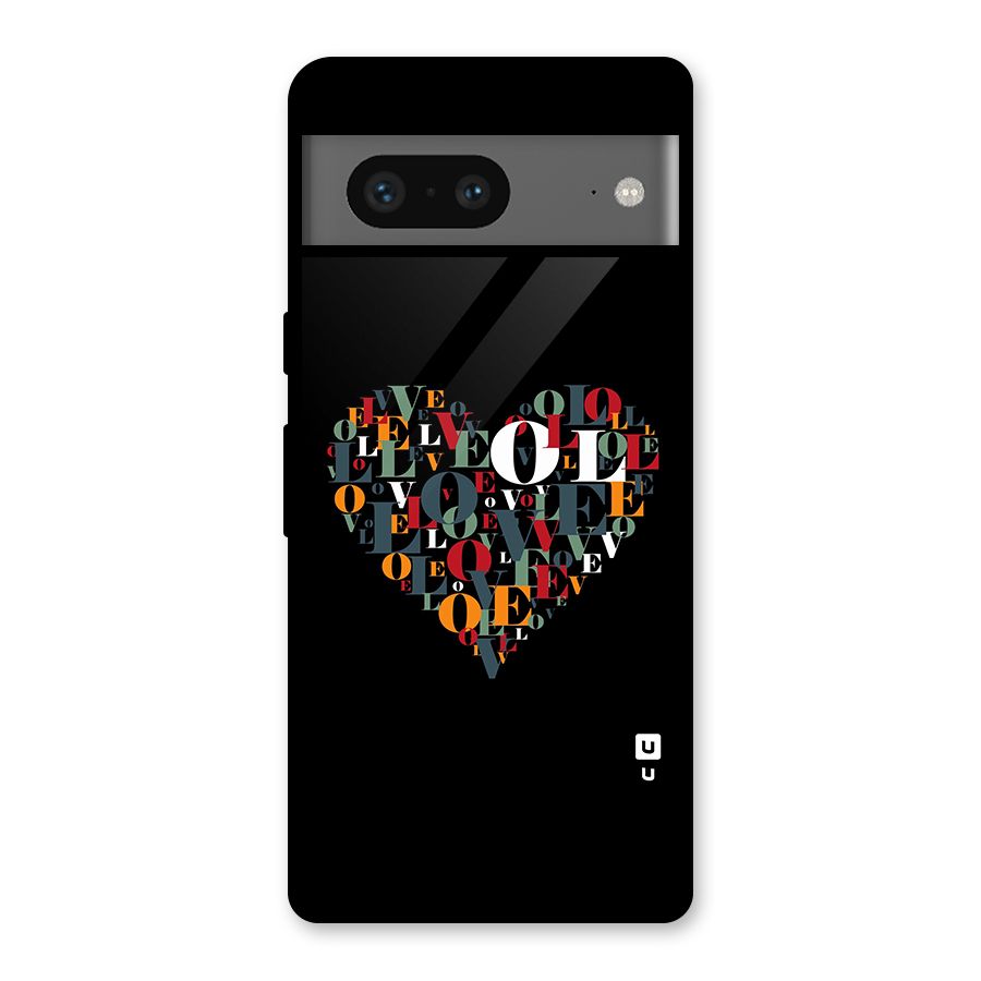 Love Abstract Heart Art Glass Back Case for Google Pixel 7