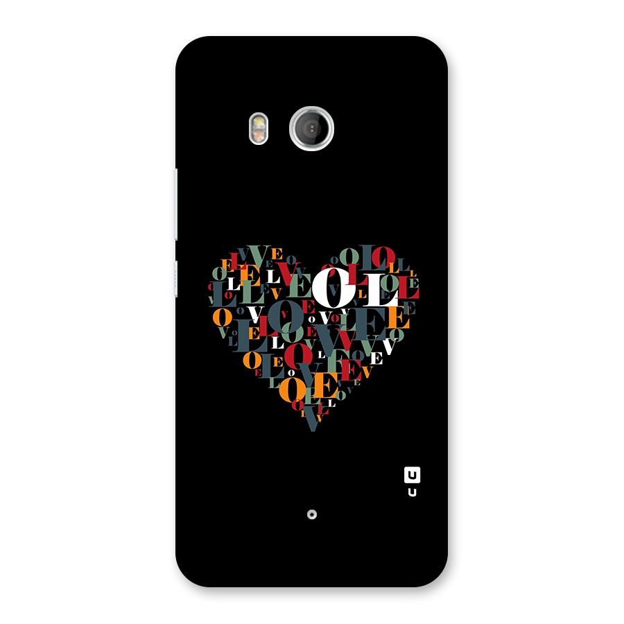 Love Abstract Heart Art Back Case for HTC U11