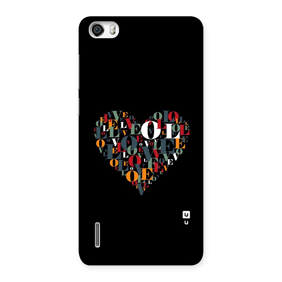 Love Abstract Heart Art Back Case for Honor 6