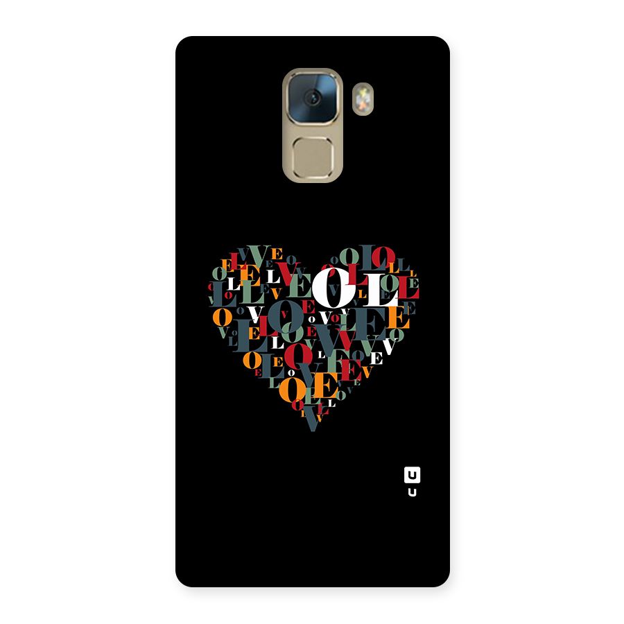 Love Abstract Heart Art Back Case for Honor 7