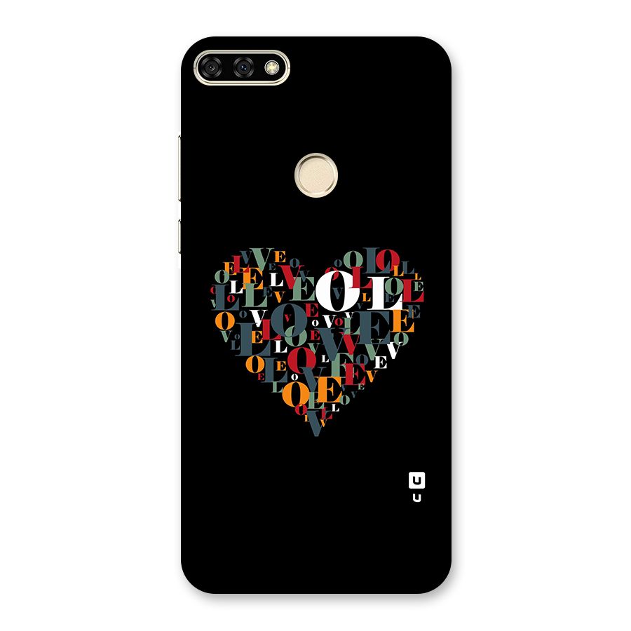 Love Abstract Heart Art Back Case for Honor 7A