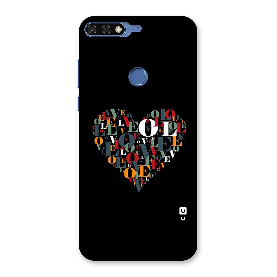 Love Abstract Heart Art Back Case for Honor 7C
