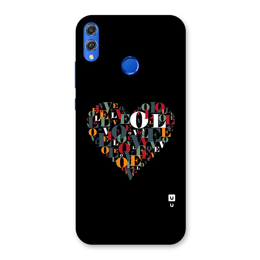 Love Abstract Heart Art Back Case for Honor 8X