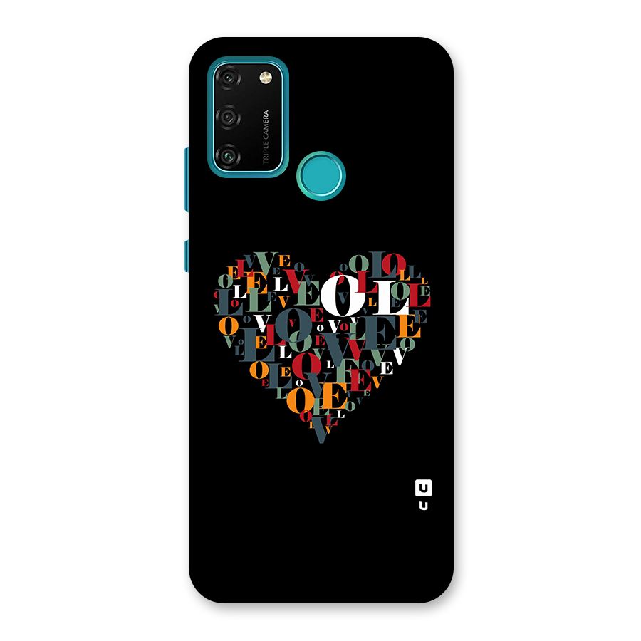 Love Abstract Heart Art Back Case for Honor 9A