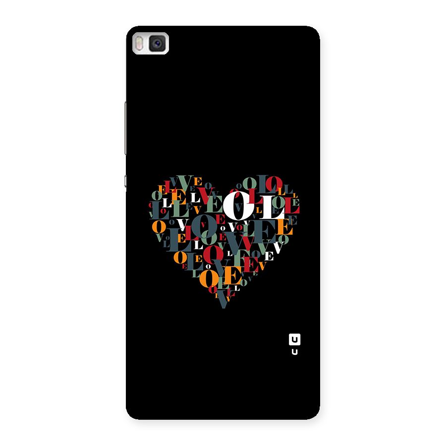 Love Abstract Heart Art Back Case for Huawei P8