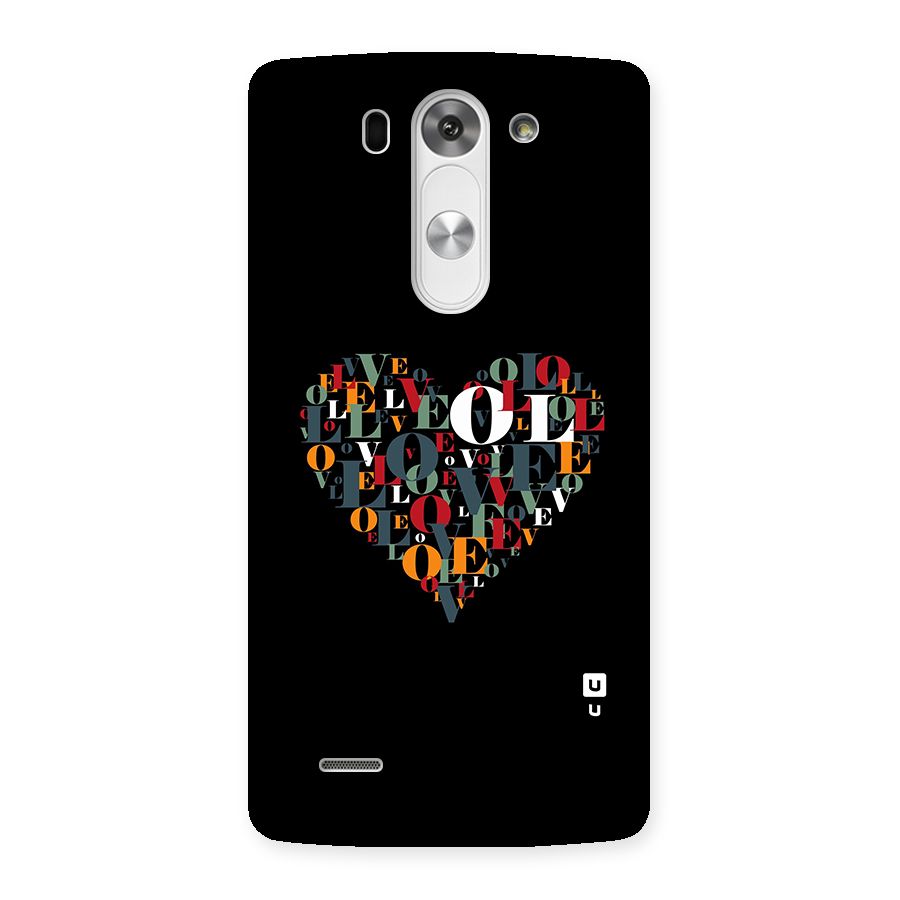 Love Abstract Heart Art Back Case for LG G3 Beat