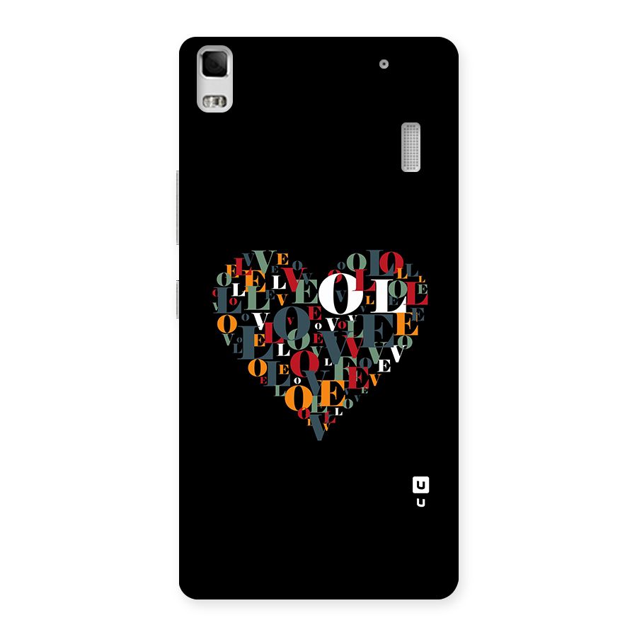 Love Abstract Heart Art Back Case for Lenovo A7000