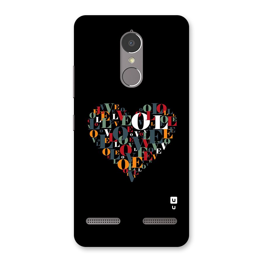 Love Abstract Heart Art Back Case for Lenovo K6