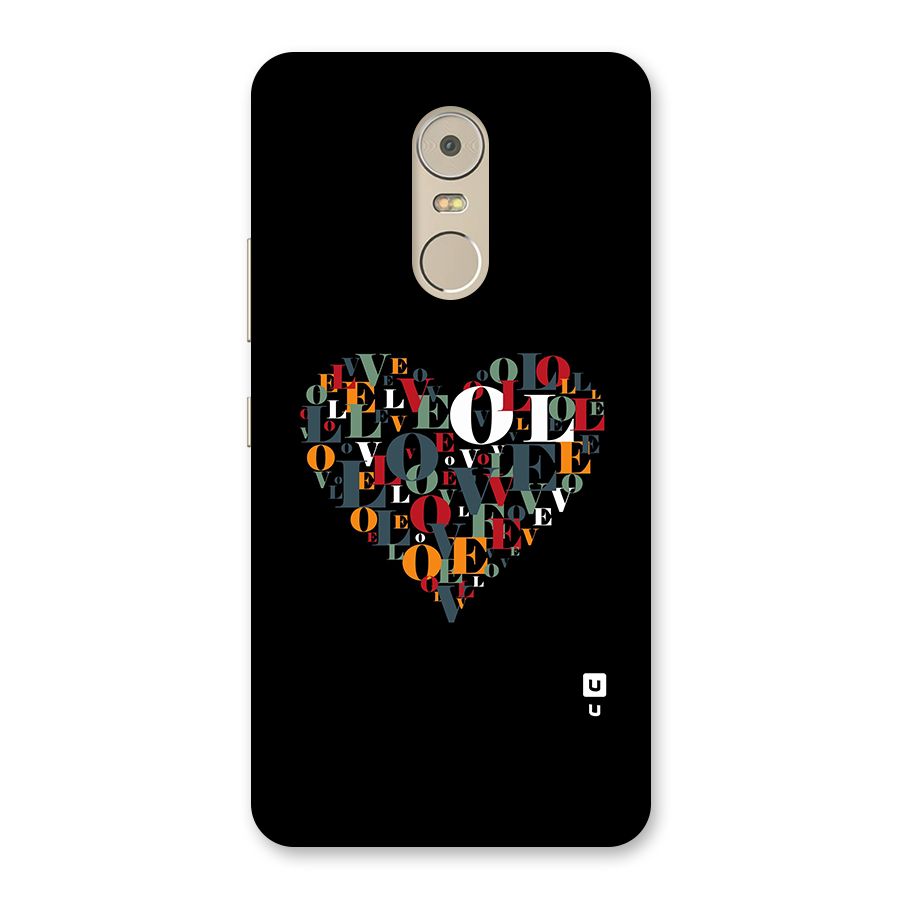 Love Abstract Heart Art Back Case for Lenovo K6 Note