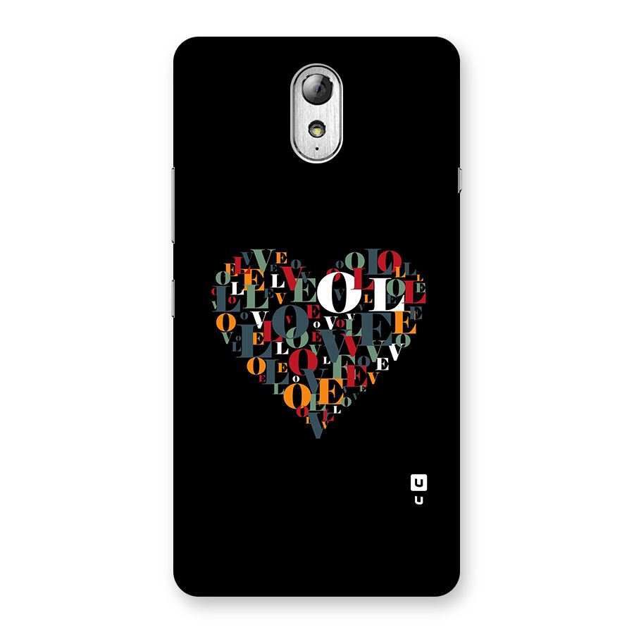 Love Abstract Heart Art Back Case for Lenovo Vibe P1M