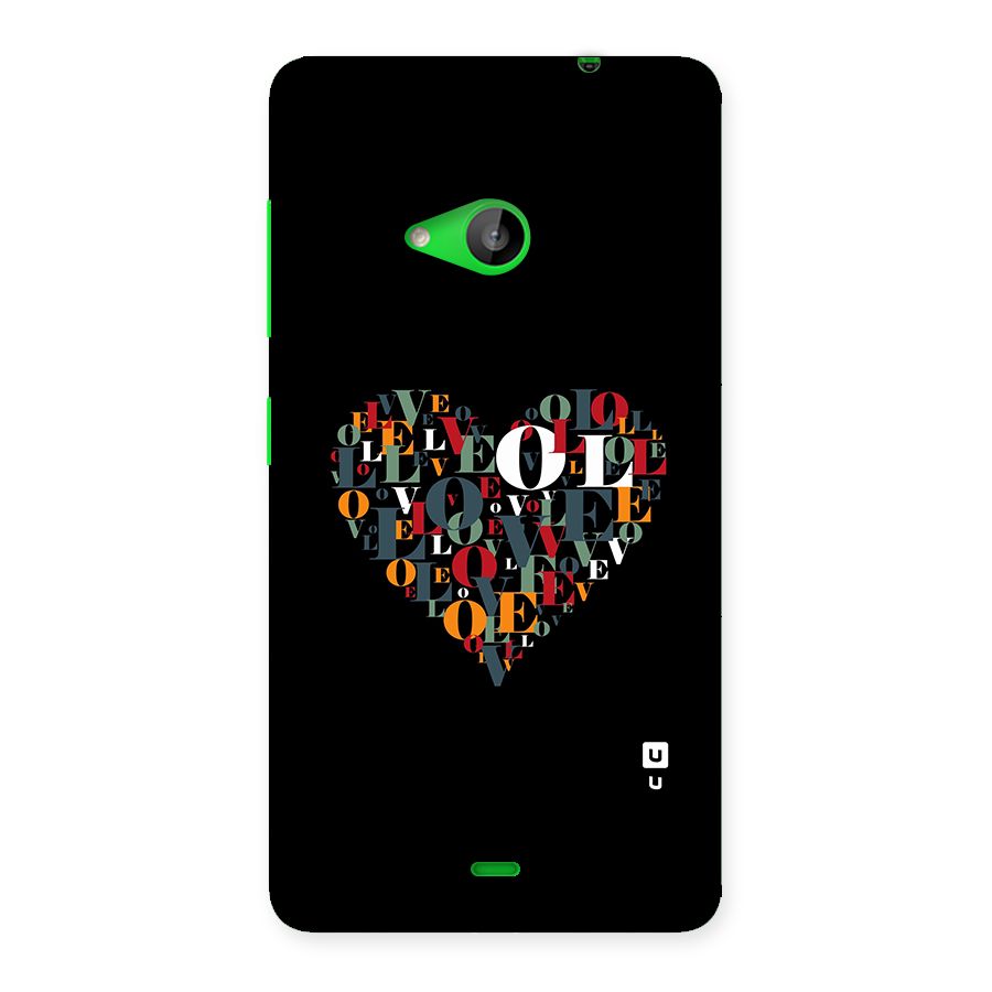 Love Abstract Heart Art Back Case for Lumia 535